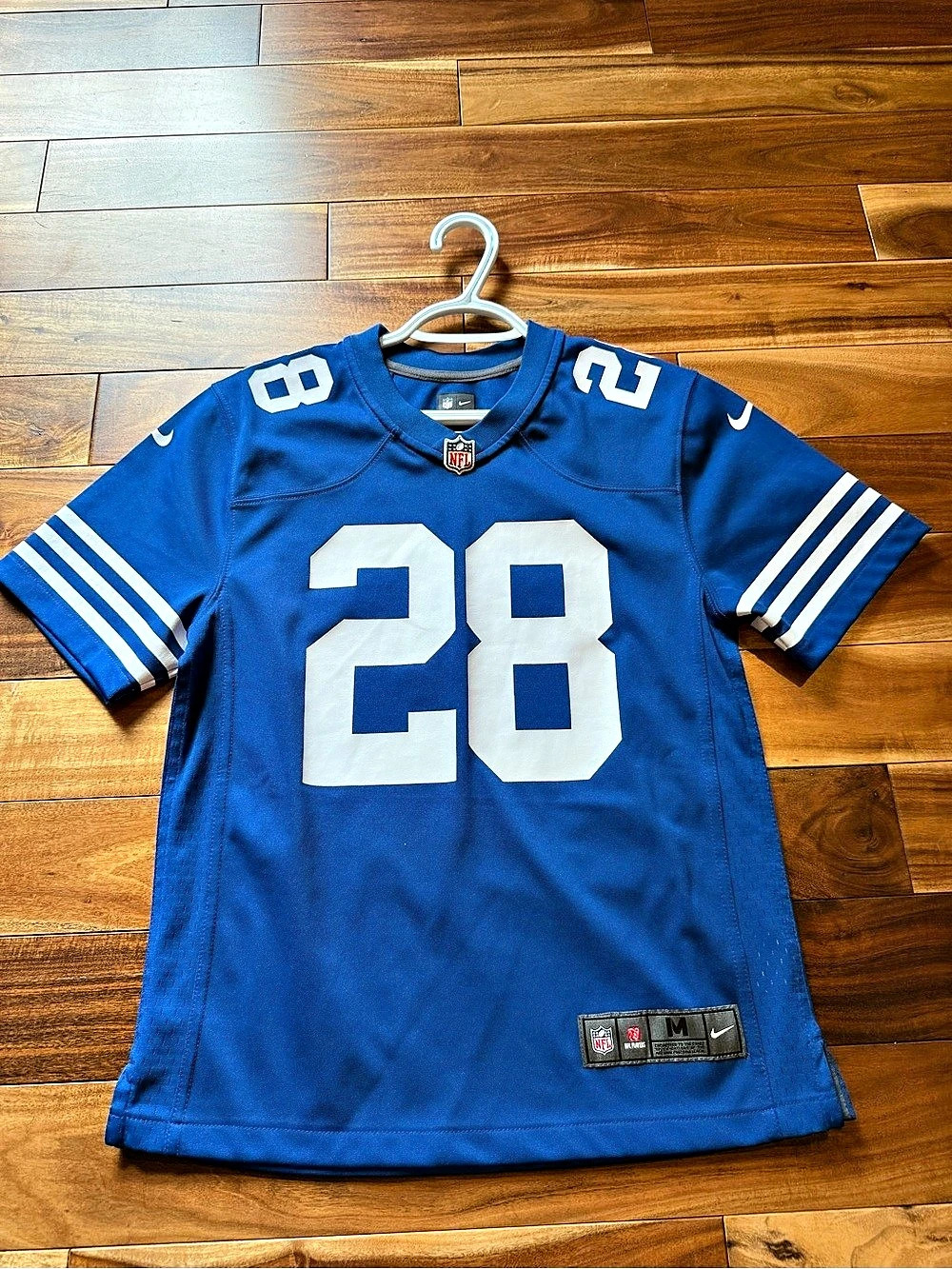 Nike NFL Player Jersey 28 Taylor Blue & White Boys Medium